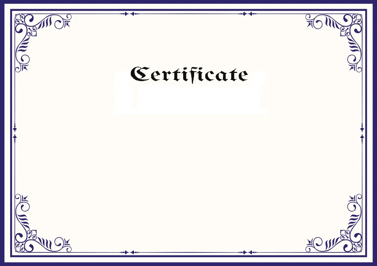 Certificate